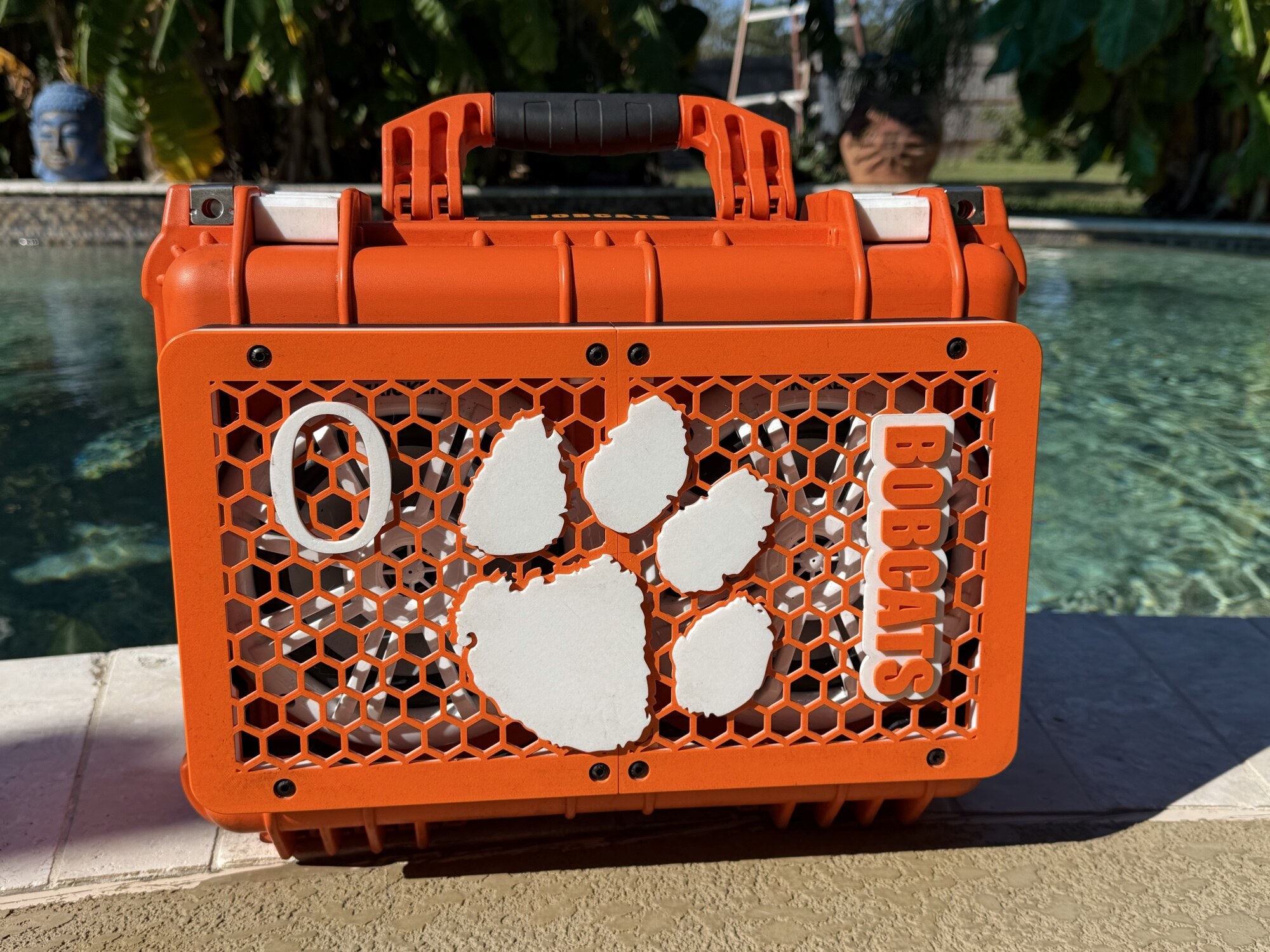 Bobcat Boom Custom Orange Hard Case Boom Box