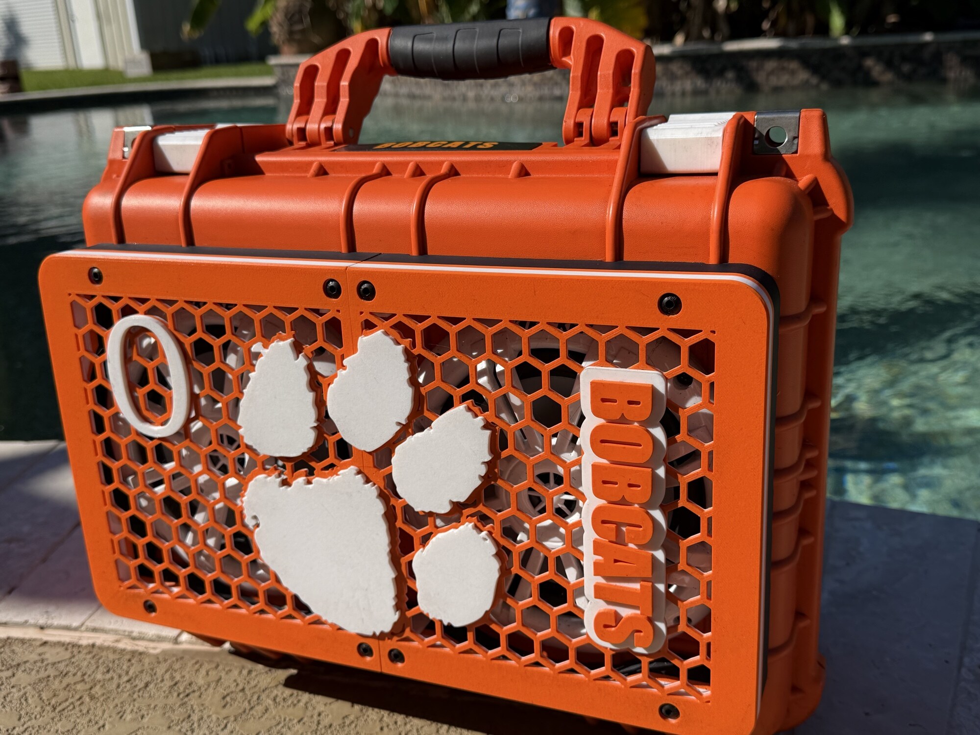 Bobcat Boom rear We Believe plate