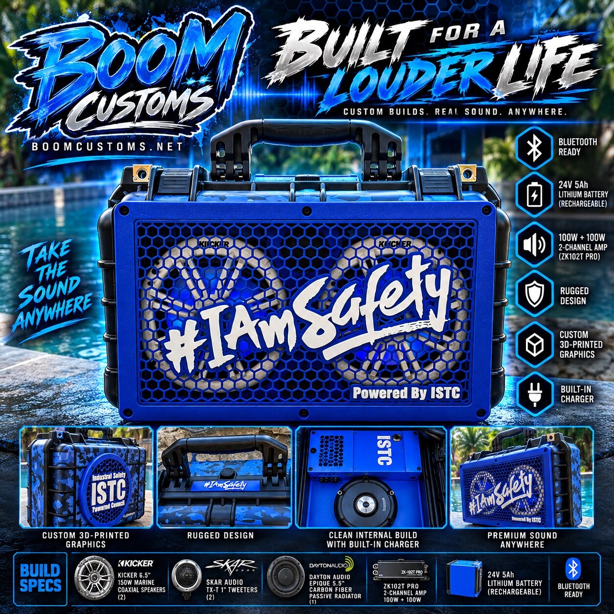 BoomCustoms #IAmSafety Powered by ISTC Official Build Sheet Poster